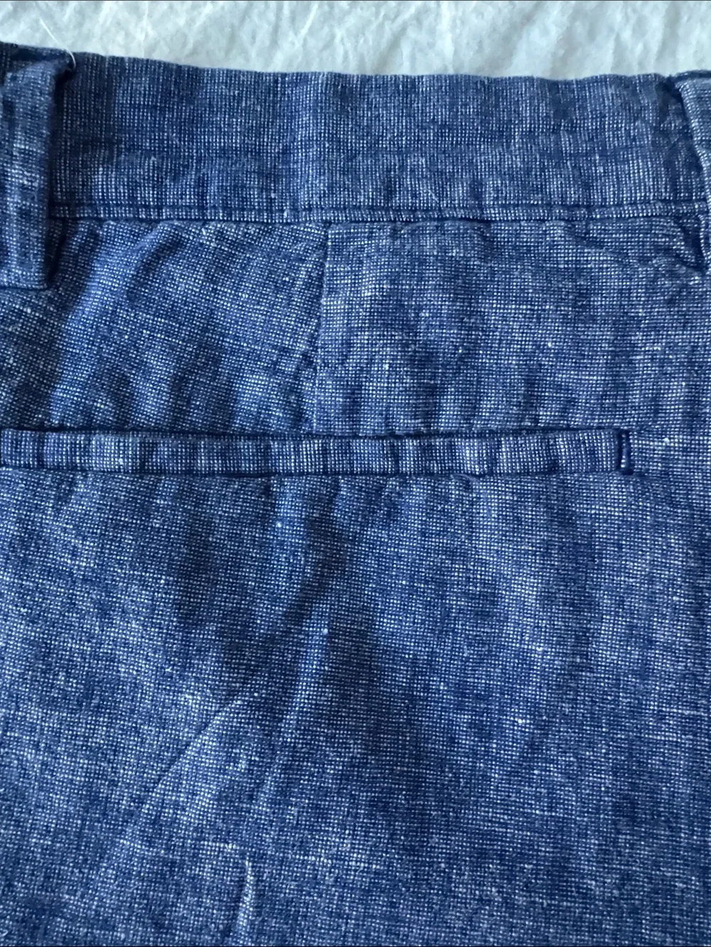 Banana Republic Indigo Chambray Flat-Front Men’s Shorts Size 36